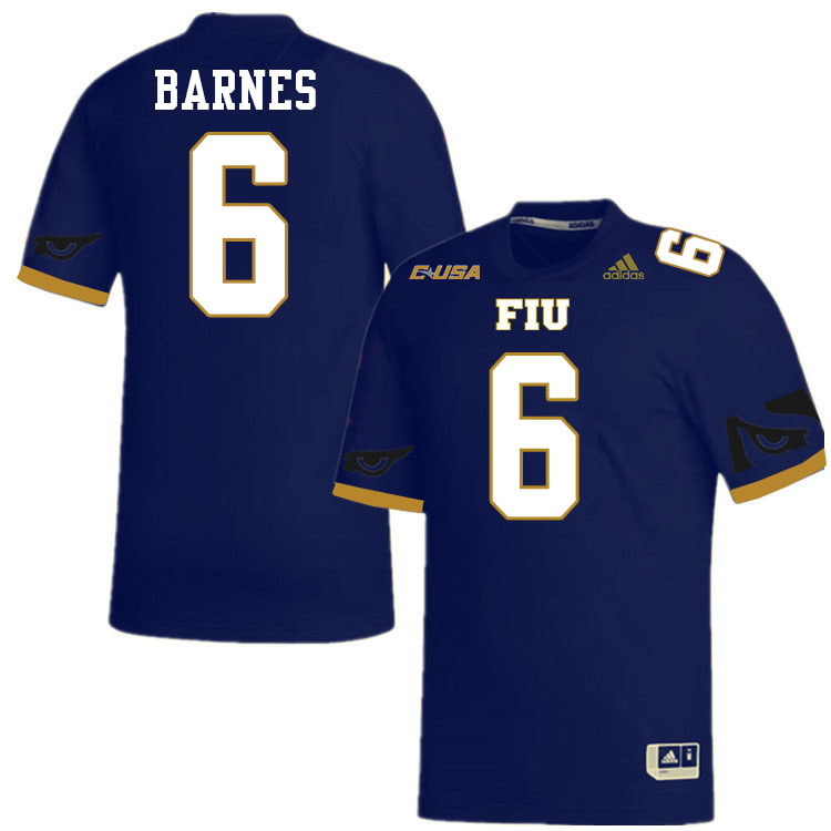 #6 Travion Barnes FIU Jersey,Florida International University Panthers Football Jersey-Navy